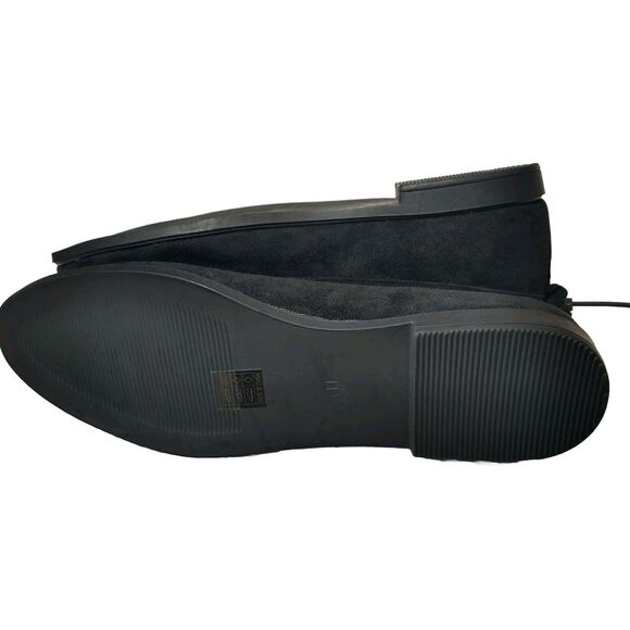 Samilor Black Loafers  Flats With Gold Buckle Size 10 - Picture 7 of 8